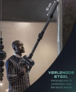 JAP Cyclone C3 - 4in1 Steelstofzuiger - Met Dweilfunctie - Anti-allergie - Snoerloos - Stofzuiger Zonder Zak - Verwisselbare Accu -Leifheit Store 1000x1200 1