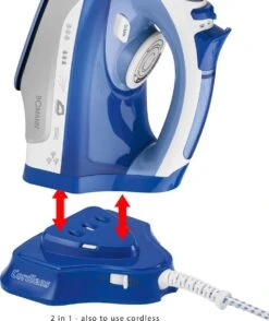 Bomann DB 6006 CB - Stoomstrijkijzer - Draadloos - 2400W - Blauw/Wit -Leifheit Store 1008x1200 1