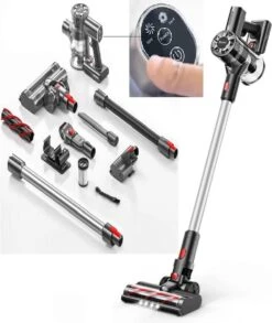 Steelstofzuiger Draadloos 200Watt Met 6 Verschillende Opzetstukken - Zakloos - Hepa Filter - Handstofzuiger - Kruimeldief -Leifheit Store 1013x1200