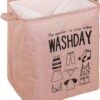 Merkloos Wasmand XL - Roze - 43 X 32 X 50 Cm - Opbergzak Kleding En Dekbed - Wasmand Groot - Multifunctionele XL Opbergtas - Speelgoedzak - Speelgoed Opberger Opbergzak - Kleding Waszak