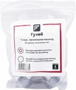 Fyveli Y Stuk Kraan Splitter - Aanvoer Y Stuk - Waterverdeler Voor Wasmachine En Vaatwasser - 3/4" - Verchroomd Messing - Lange Uitloop -Leifheit Store 1018x1200 7