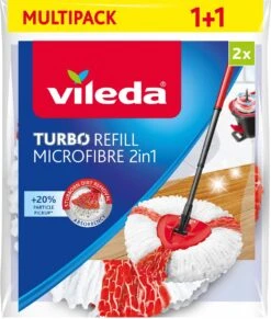 Vileda TURBO 2in1 - Vervanging - Microvezel - Bipack -Leifheit Store 1020x1200