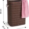 Bamboe Wasmand - Met Extra Waszak Met 2 Vakken - Bruin