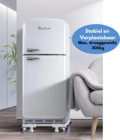 W&Z® Wasmachine Verhoger Met 4 Wielen - Wasmachine Opbouwmeubel Omboumeubel- Wit -Leifheit Store 1027x1200 8