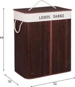 Springos Dubbele Wasmand | 2 Vakken Met Deksel | Opvouwbaar | 100 Liter | Met Uitneembare Waszak | Wasmand | Bruin 19 Springos Dubbele Wasmand | 2 Vakken Met Deksel | Opvouwbaar | 100 Liter | Met Uitneembare Waszak | Wasmand | Bruin -Leifheit Store 1033x1200 1