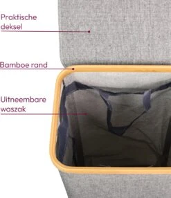 Gadgy Wasmand Met Deksel - Opvouwbaar - 103 Liter - Wasbox Met Uitneembare Waszak - Wasmanden -Leifheit Store 1037x1200 2