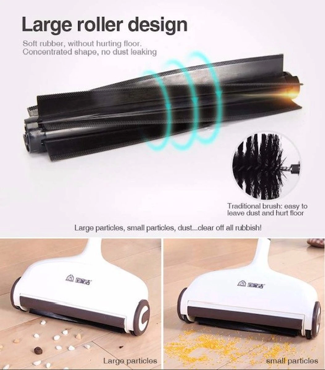 Merkloos Veegmachine- Kruimeldief- Snoerloos Met Steel- Zonder Zak- Dweil - Vloer Stofzuigen En Dweilen 6 Merkloos Veegmachine- Kruimeldief- Snoerloos Met Steel- Zonder Zak- Dweil - Vloer Stofzuigen En Dweilen - Afbeelding 6