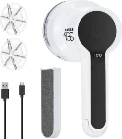 BAESS Elektrische Pluizenverwijderaar - Ontpluizer - Kleefroller - Draadloos En Oplaadbaar - Wit