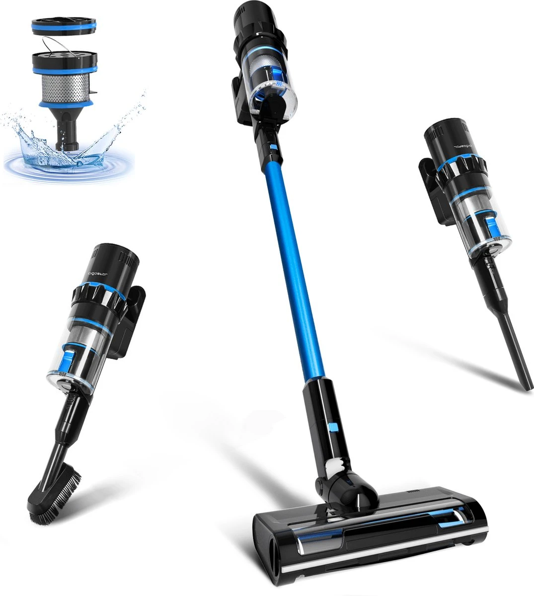 Aigostar 4 In 1 Steelstofzuiger Draadloos - Steelstofzuigers - Kruimelzuiger Functie - 250W - 2700Pa - Willie 33A3O - Wit 1 Aigostar 4 In 1 Steelstofzuiger Draadloos - Steelstofzuigers - Kruimelzuiger Functie - 250W - 2700Pa - Willie 33A3O - Wit