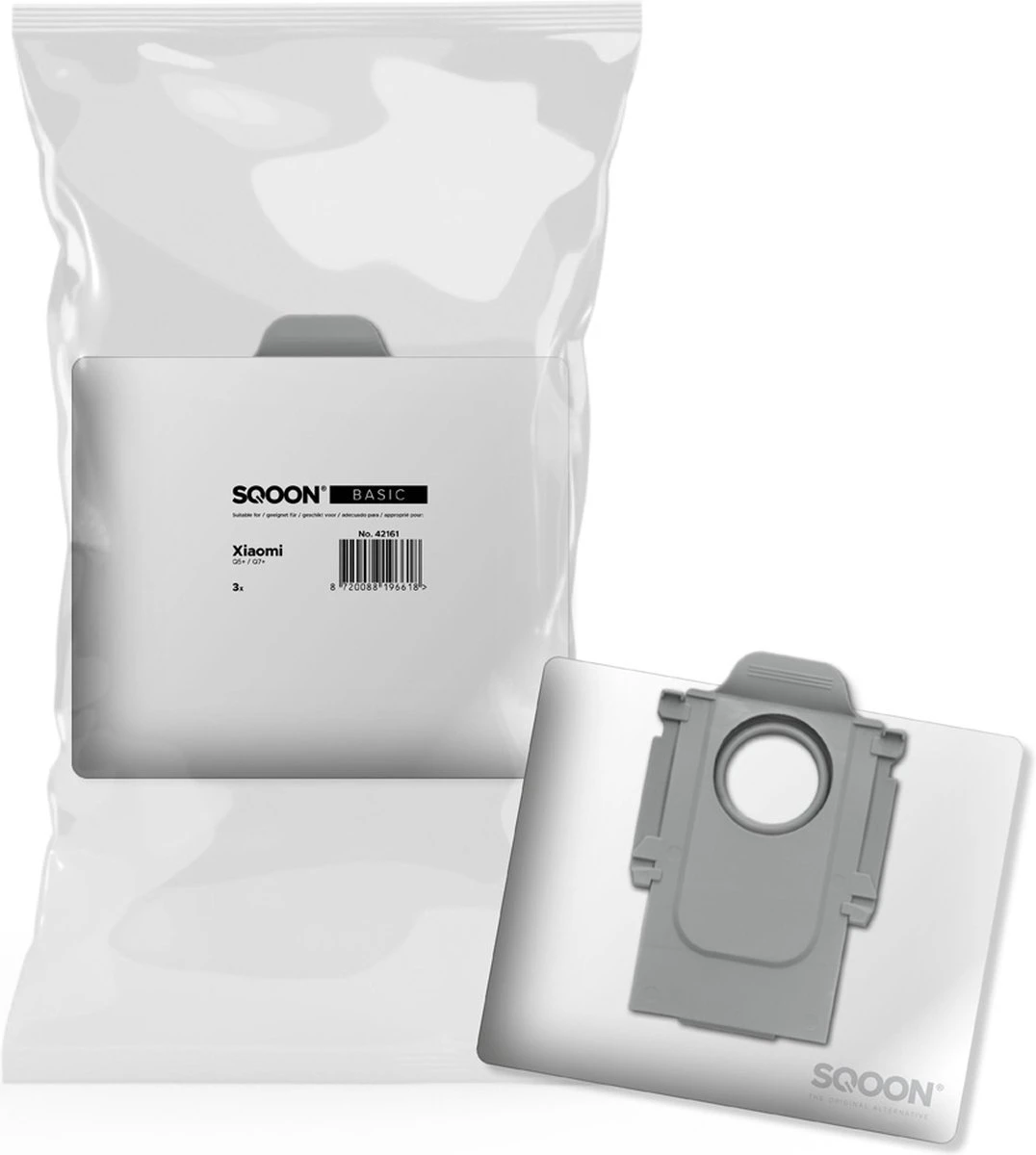 SQOON - Xiaomi Stofzuigerzakken Voor Roborock Q5+, Q7+ En Q7+ Max - 3 Stuks 1 SQOON - Xiaomi Stofzuigerzakken Voor Roborock Q5+, Q7+ En Q7+ Max - 3 Stuks
