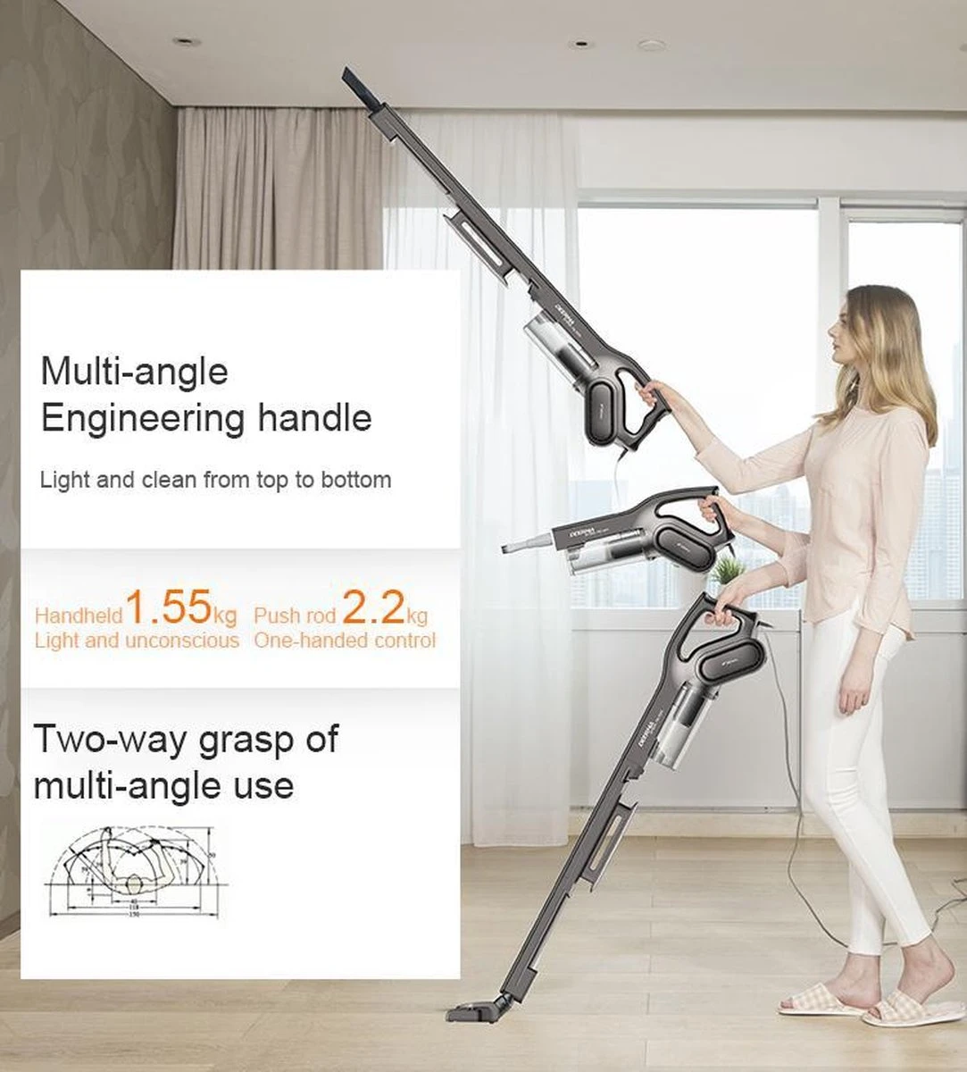 Xiaomi Deerma DX700S - Handheld Stofzuiger - Steelstofzuiger Met Snoer - 600W 8 Xiaomi Deerma DX700S - Handheld Stofzuiger - Steelstofzuiger Met Snoer - 600W - Afbeelding 8