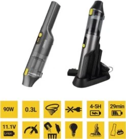 Zanussi - VCH86 - Krachtige Kruimelzuiger 90 W Met 29 Min Gebruikstijd En 3 Opzetstukken -Leifheit Store 1084x1200 2