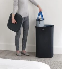 Tota Wasmand, 60 L, 2 Compartimenten, Zwart - Joseph Joseph -Leifheit Store 1085x1200