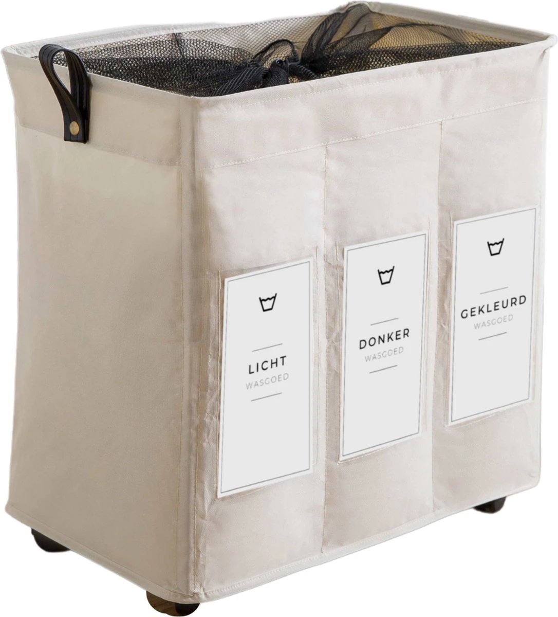 Wasmand 3 Vakken - Hotel Wassorteerder - NL Opdruk & Wielen - Opvouwbaar - Hotel - 100 Liter 8 Wasmand 3 Vakken - Hotel Wassorteerder - NL Opdruk & Wielen - Opvouwbaar - Hotel - 100 Liter - Afbeelding 8