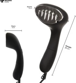 Kledingstomer - Handstomer - Stoomreiniger - Stomer - Luxe Uitvoering - Krachtig En Stijlvol - Inclusief Maatbeker - Snel Opgewarmd (25 Sec) - Geschenkverpakking- 1500W - Merk: Rockerz Home - Kleur: Zwart -Leifheit Store 1098x1200