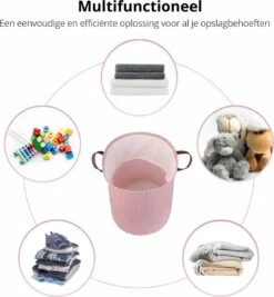 MAESON Wasmand Met Deksel - Opvouwbaar - Waterdicht - 72 L - Opbergmand Kinderkamer - Roze 10 MAESON Wasmand Met Deksel - Opvouwbaar - Waterdicht - 72 L - Opbergmand Kinderkamer - Roze -Leifheit Store 1109x1200