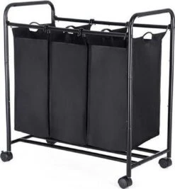 Songmics Wassorteerder – Wasmand – Wasbox – Waswagen – Was Sorteren - Wascollector – Zwart -Leifheit Store 1111x1200 1