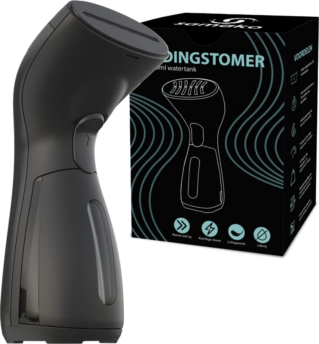 Luxe Kledingstomer - Handstomer - Handstoomreiniger - Stoomstrijkijzer - Stomer Kleding - Voor Op Reis - Zwart 1 Luxe Kledingstomer - Handstomer - Handstoomreiniger - Stoomstrijkijzer - Stomer Kleding - Voor Op Reis - Zwart