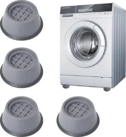 Doodadeals® Basic Wasmachine Dempers - 4 Stuks - Wasmachine Verhoger - Anti-trillingsmat Wasmachine - Meubelverhoger - Trilmat Wasmachine