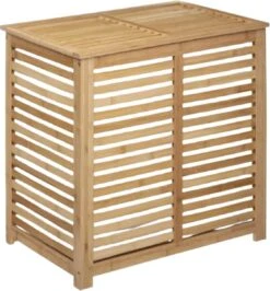 Merkloos Bamboe Wasmand XL Dubbel - Rieten Mand Met Deksel - 60 X 40 X 58 Cm -Leifheit Store 1113x1200 3