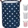 MAESON Wasmand Met Deksel - Opvouwbaar - Waterdicht - 72 L - Opbergmand Kinderkamer - Blauw
