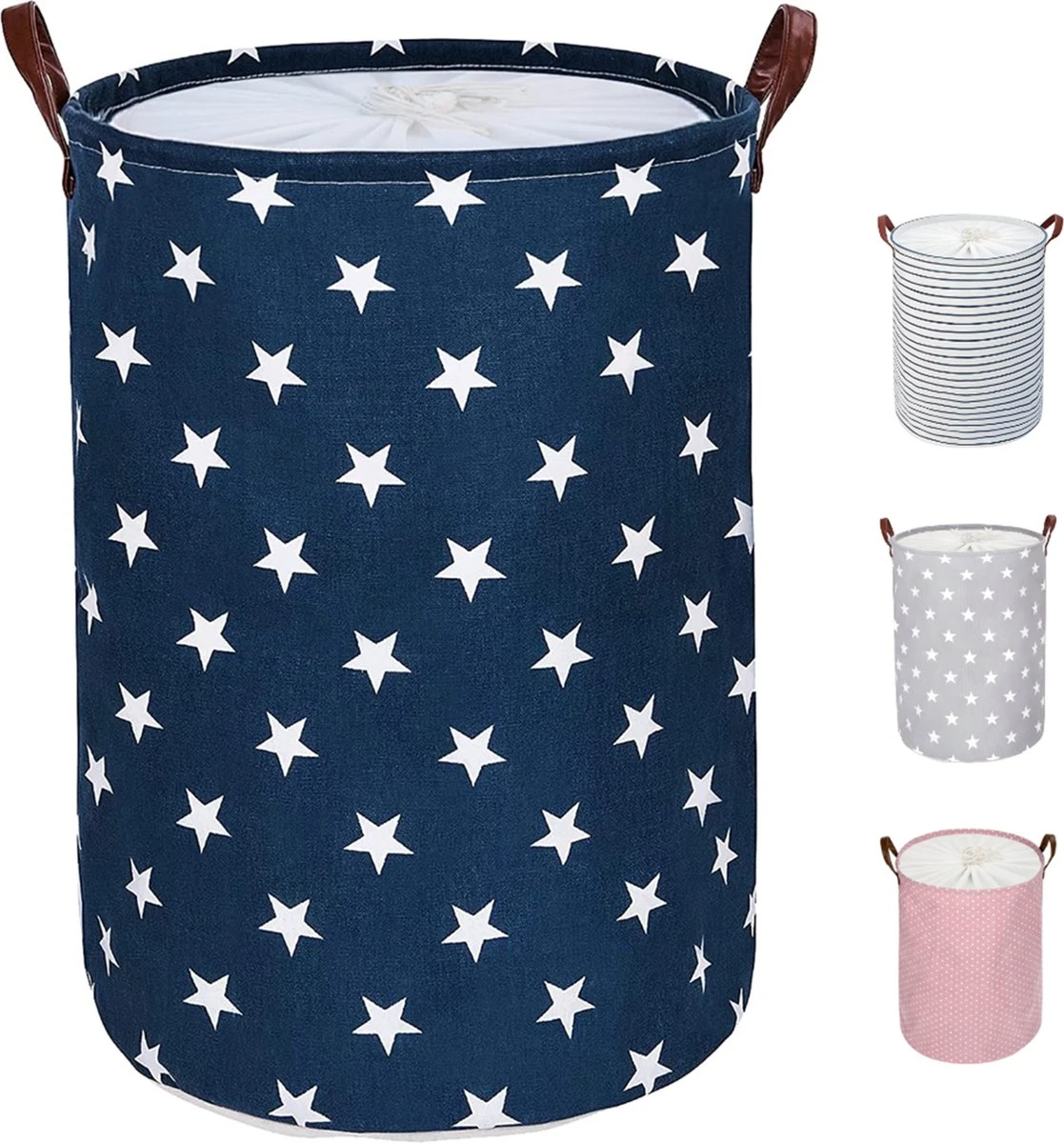 MAESON Wasmand Met Deksel - Opvouwbaar - Waterdicht - 72 L - Opbergmand Kinderkamer - Blauw 1 MAESON Wasmand Met Deksel - Opvouwbaar - Waterdicht - 72 L - Opbergmand Kinderkamer - Blauw