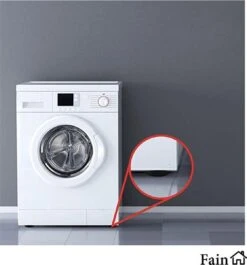 Merkloos Trillingsdempers Wasmachine – Set Van 4 Stuks – Zwart - Voetjes Wasmachine & Droger - Wasmachine Demper – Anti Trillings / Vibratie Dempers Pads – Antislip Rubber – Trillingsmat – Antislipmat - Extra Dik - Schokdempers Wasmachine