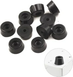 FSW-Products - 4 Stuks - Rubberen Voetjes - Onderzetters - Rubber Dopje - Meubelonderzetter - Trillingsdempers - Antislip - 12 X 8 X 7 Mm