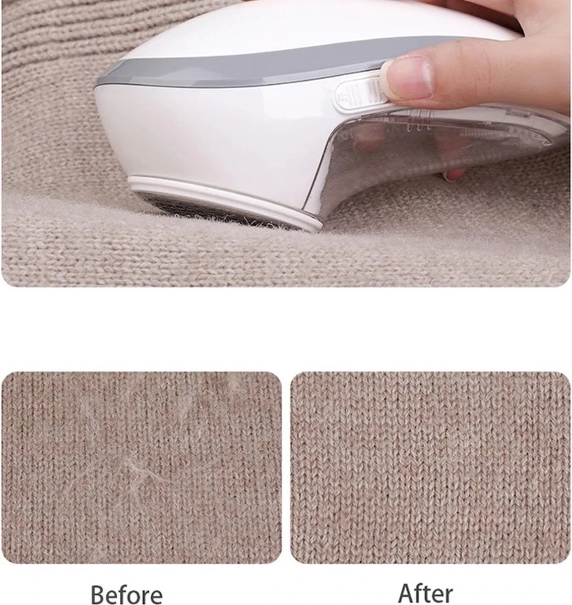 Oplaadbare Pluizenverwijderaar - Elektrische Ontpluizer - Draadloos - Pluizentondeuse 2 Oplaadbare Pluizenverwijderaar - Elektrische Ontpluizer - Draadloos - Pluizentondeuse - Afbeelding 2