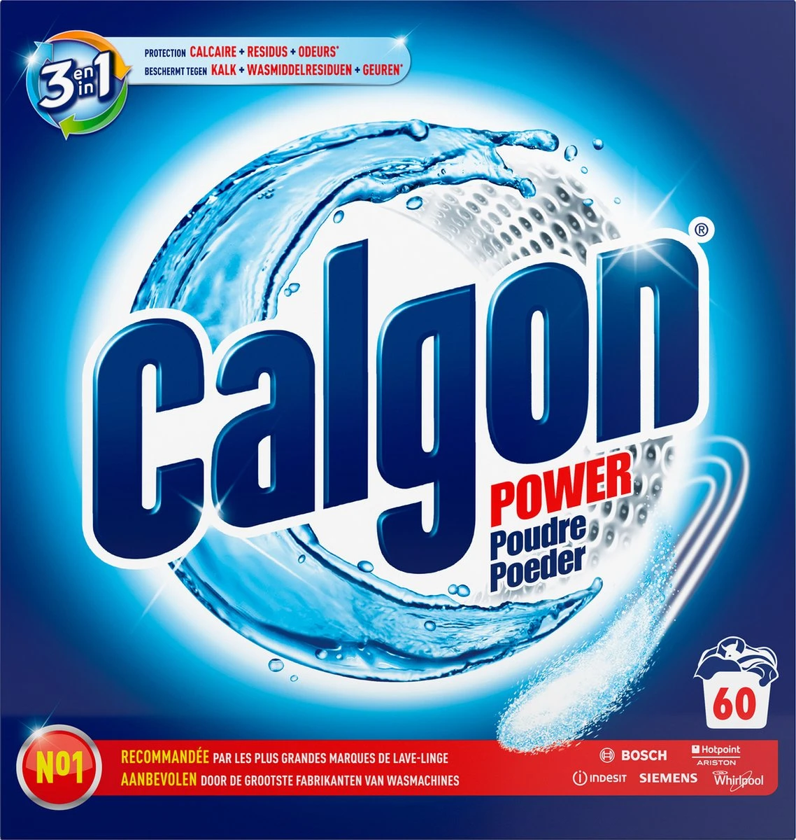 Calgon 3 In 1 Poeder Wasmachine Reiniger En Anti Kalk - 3 X 1,5kg - 3 X 60doseringen 2 Calgon 3 In 1 Poeder Wasmachine Reiniger En Anti Kalk - 3 X 1,5kg - 3 X 60doseringen - Afbeelding 2
