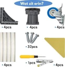 W&Z® Wasmachine Verhoger Met 4 Wielen -Wasmachine Opbouwmeubel Ombouwmeubel-Grijs -Leifheit Store 1160x1200 13