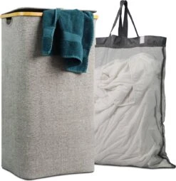 Gadgy Wasmand Met Deksel - Opvouwbaar - 103 Liter - Wasbox Met Uitneembare Waszak - Wasmanden