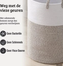 Mmoods Wasmand Katoen 72 Liter - Opbergmand Speelgoed - Wassorteerder Met Handvaten - Wasbox Badkamer - Mand Rond Badkamer Grijs 10 Mmoods Wasmand Katoen 72 Liter - Opbergmand Speelgoed - Wassorteerder Met Handvaten - Wasbox Badkamer - Mand Rond Badkamer Grijs -Leifheit Store 1163x1200 3