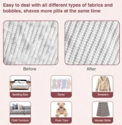 IBright Elektrische Pluizenverwijderaar - Ontpluizer - Draadloos - Oplaadbaar Met USB - Lichtgewicht - Incl. 2 Extra Opzetstukken - Wit -Leifheit Store 1165x1200 10