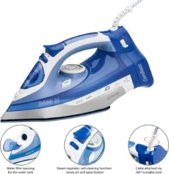 Bomann DB 6006 CB - Stoomstrijkijzer - Draadloos - 2400W - Blauw/Wit -Leifheit Store 1166x1200 9