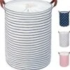 MAESON Wasmand Met Deksel - Opvouwbaar - Waterdicht - 72 L - Opbergmand Kinderkamer - Wit
