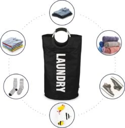 Wonair Wasmand – Waszak – Laundry Bag - Wassorteerder - Opvouwbaar – 81L – Zwart 13 Wonair Wasmand – Waszak – Laundry Bag - Wassorteerder - Opvouwbaar – 81L – Zwart -Leifheit Store 1168x1200 3