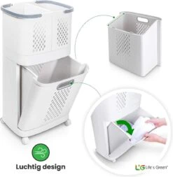 Life’s Green® - Wasmand - Wassorteerder - Wasmand 3 Vakken - Wit 11 Life’s Green® - Wasmand - Wassorteerder - Wasmand 3 Vakken - Wit -Leifheit Store 1171x1200 7