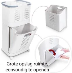 Sens Design Wasmanden Met Deksel - Wassorteerder 3 Vakken Op Wieltjes 21 Sens Design Wasmanden Met Deksel - Wassorteerder 3 Vakken Op Wieltjes -Leifheit Store 1186x1200 11