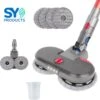 -Nieuw Model- Elektrische Mop Dweil Voor Dyson Steelstofzuiger - Led Licht- Spray Functie- Dweilsysteem Voor V7 / V8 / V10 / V11 Series - Vloerwisser - Vloermop