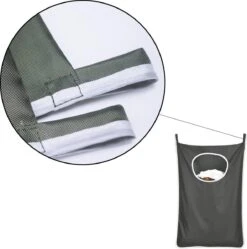 Merkloos Wasmand Hangend - 2 Stuks - Zwart - 120 Liter - Hangende Opvouwbare Waszak -Leifheit Store 1188x1200 7