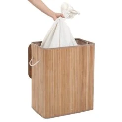 Grote Bamboe Wassorteerder Met 2 Vakken - 100 L - Natuurlijk Bruin 11 Grote Bamboe Wassorteerder Met 2 Vakken - 100 L - Natuurlijk Bruin -Leifheit Store 1194x1200