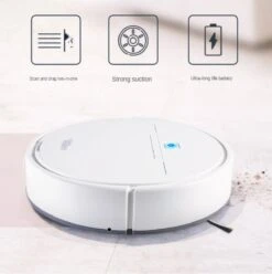 THEROB - Smart 3 In 1 Robot Stofzuiger Met Veeg / Dweil Functie Volgens De Roomba Techniek. WIT. -Leifheit Store 1195x1200 16