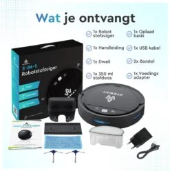 AyeWay 3 In 1 Robotstofzuiger - Dweil Robot - Stofzuiger Robot - Dweilsysteem – Draadloos – Met App -Leifheit Store 1196x1200 11