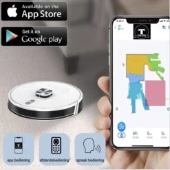 TONIHOMI® V8 - Robotstofzuiger Met Dweilfunctie - Automatisch Legen - Automatisch Opladen - LDS Laser Navigatie - Wit -Leifheit Store 1197x1200 13