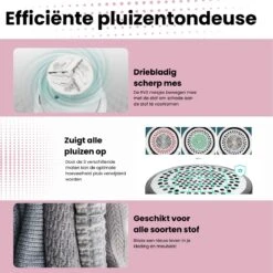 Bolide Oplaadbare Pluizenverwijderaar - Pluizentondeuse - Elektrische Kledingontpluizer Met Antistatische Pluizenborstel - Lintremover - Oplaadbaar - Pluizendief Wit -Leifheit Store 1198x1200 24