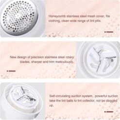 IBright Elektrische Pluizenverwijderaar - Ontpluizer - Draadloos - Oplaadbaar Met USB - Lichtgewicht - Incl. 2 Extra Opzetstukken - Wit -Leifheit Store 1198x1200 31