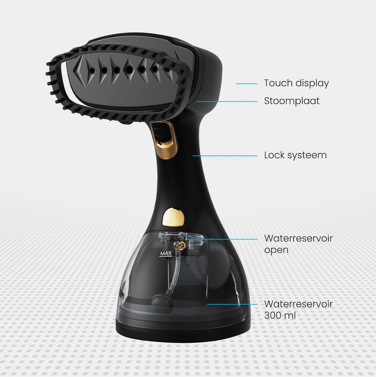 Auronic Kledingstomer - Handstomer Voor Kleding En Meubilair - 300ml - Zwart 9 Auronic Kledingstomer - Handstomer Voor Kleding En Meubilair - 300ml - Zwart - Afbeelding 9