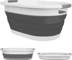 Merkloos Opvouwbare Siliconen Mand - Wasmand - Babybadje - Opbergmand - Opbergbox 25L - Ideaal Voor Camping Of Appartement -Leifheit Store 1200x1005