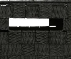 Merkloos Decopatent® Wasmanden Met Deksel - 60 Liter - Geweven Wasmand - Wasbox Met Optil Deksel - Polypropyleen - Afm 33x33x53 Cm - Zwart -Leifheit Store 1200x1006 3